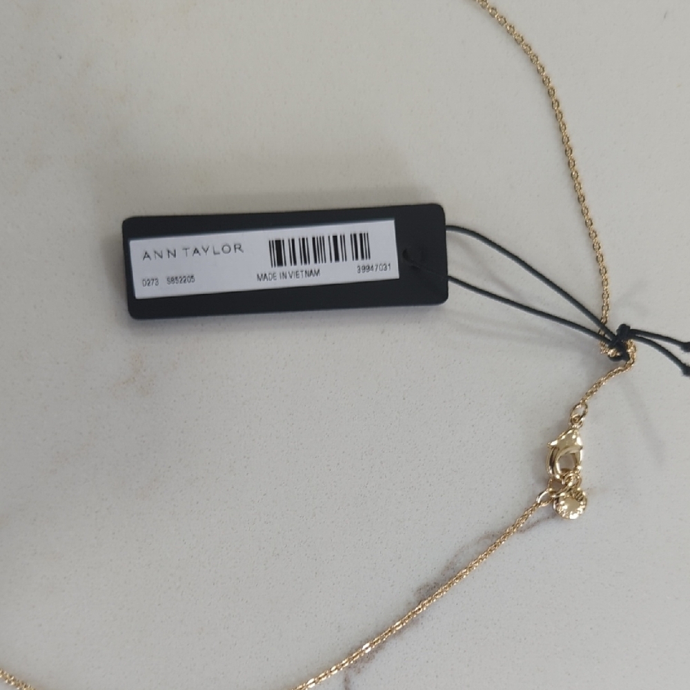 Ann Taylor Gold Oval Pendant Necklace - Picture 4 of 7